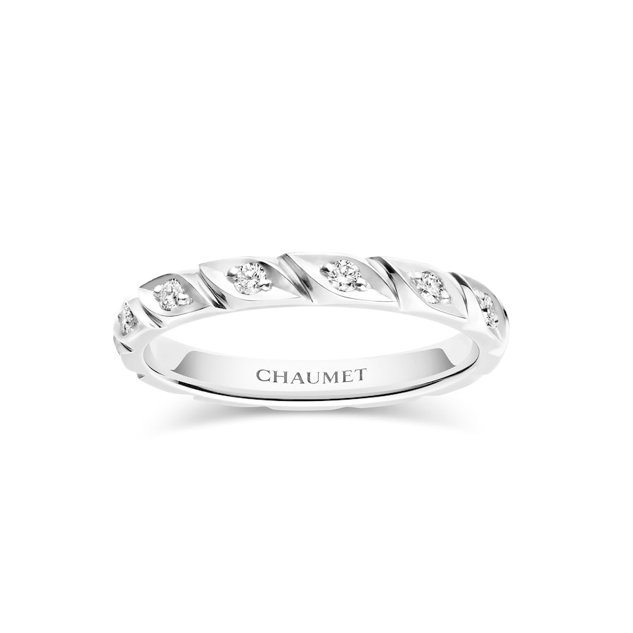 Torsade - Ring - Platinum - 8 Diamonds - 2.5mm