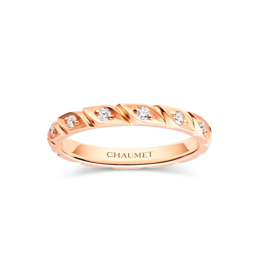 Torsade - Ring - Rose Gold - 8 Diamonds - 2.5mm