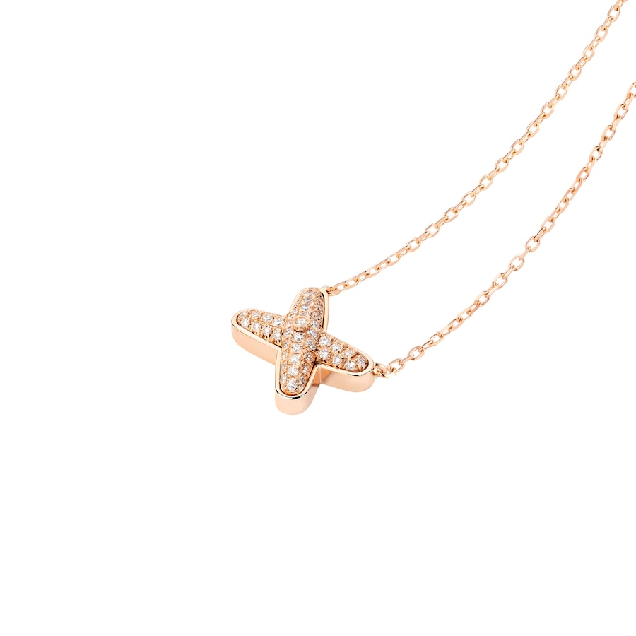 Jeux de Liens - Necklace - Rose Gold - Full Pave