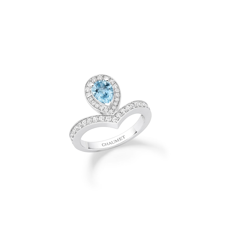 Josephine Aigrette - Ring - White Gold - Aquamarine