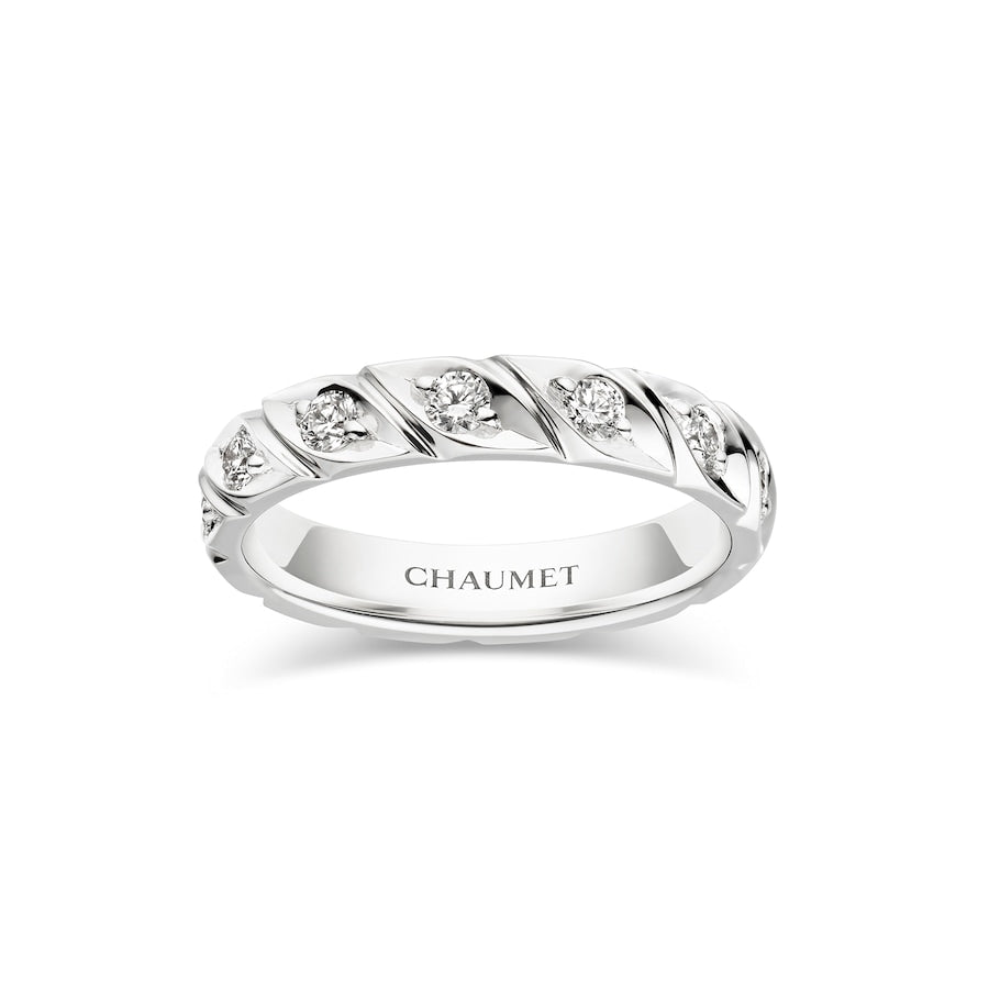 Torsade - Ring - Platinum - 7 Diamonds - 3.5mm