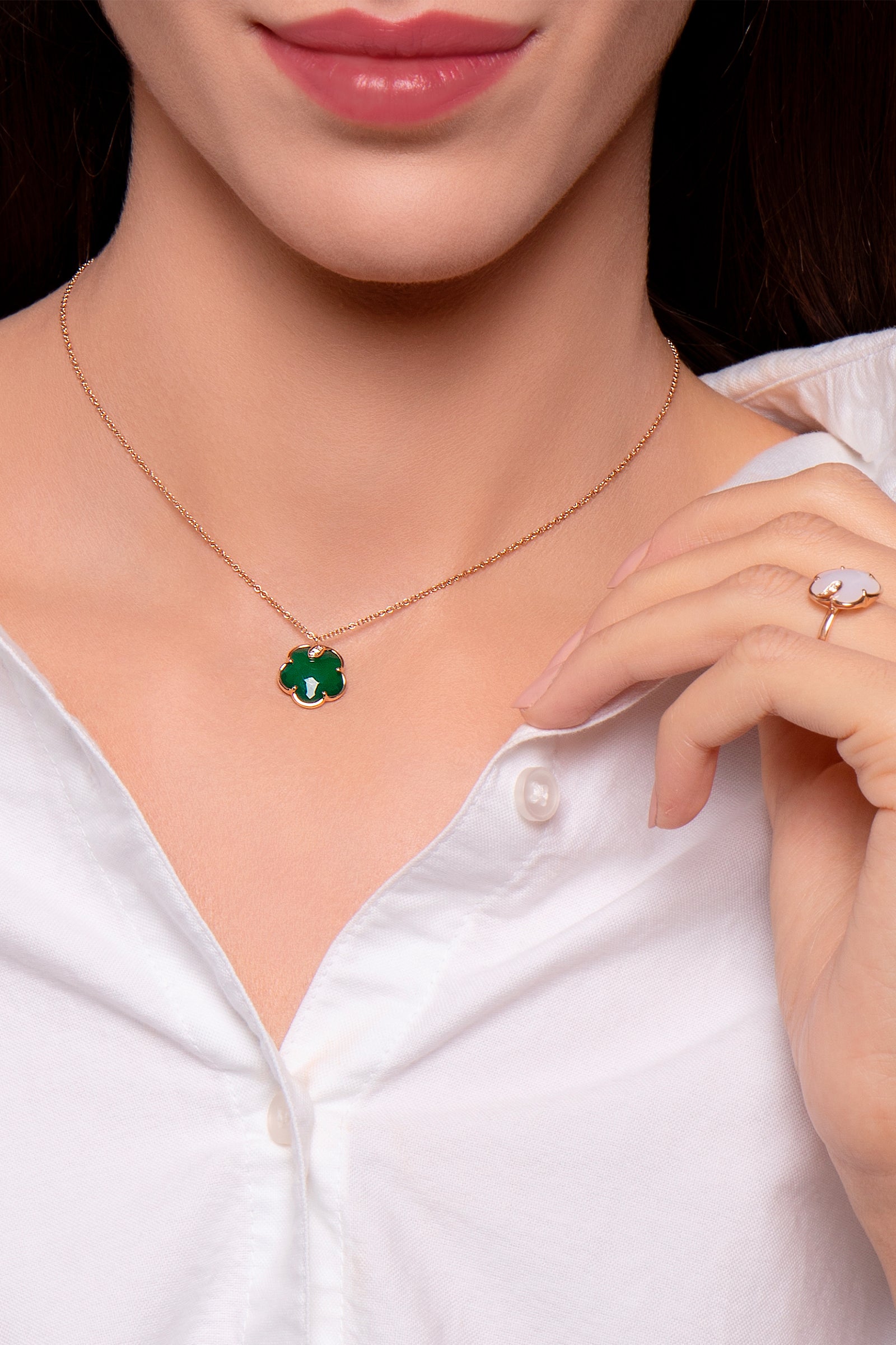 Pasquale bruni - Petit Joli - Green agate & Moonstone - NZ