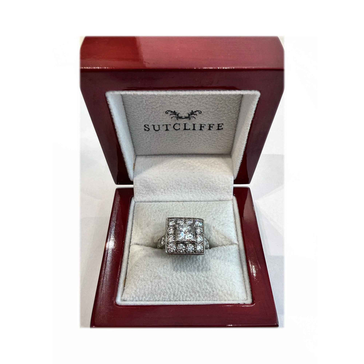 Sutcliffe Princess Cut Diamond Cluster Ring
