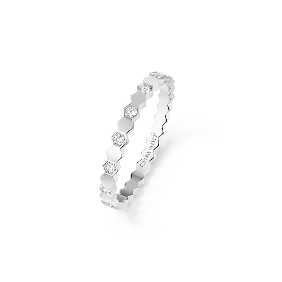 Bee de Chaumet - Ring - White Gold - Semi Pave - 2.5mm