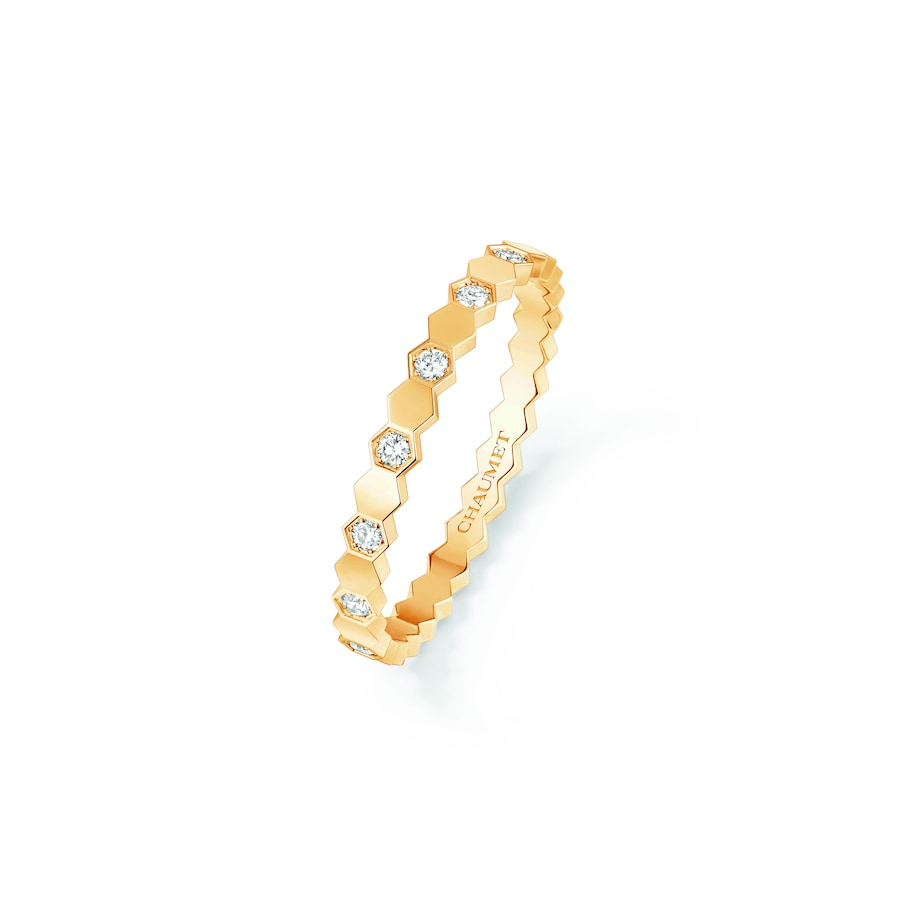 Bee de Chaumet - Ring - Yellow Gold - Semi Pave - 2.5mm