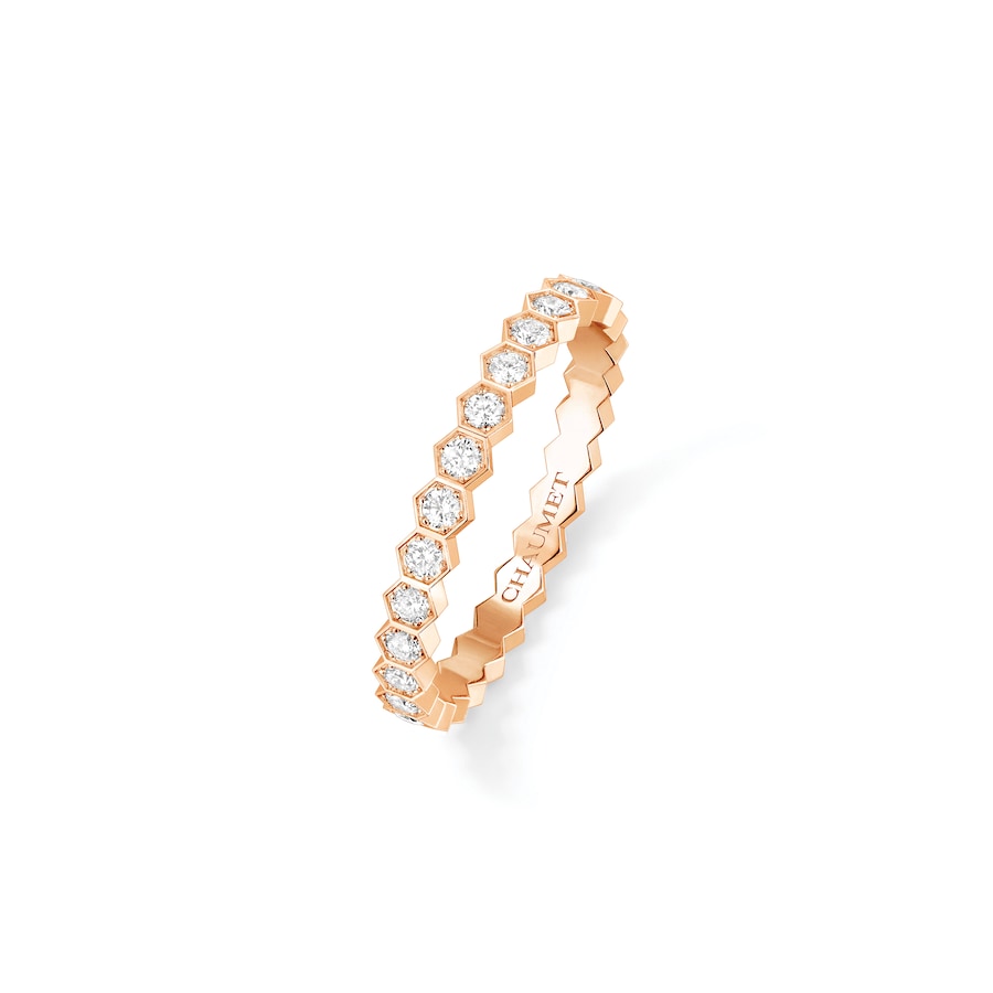 Bee de Chaumet - Ring - Rose Gold - Full Pave - 2.5mm