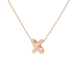 Jeux de Liens - Necklace - Rose Gold - Full Pave - X