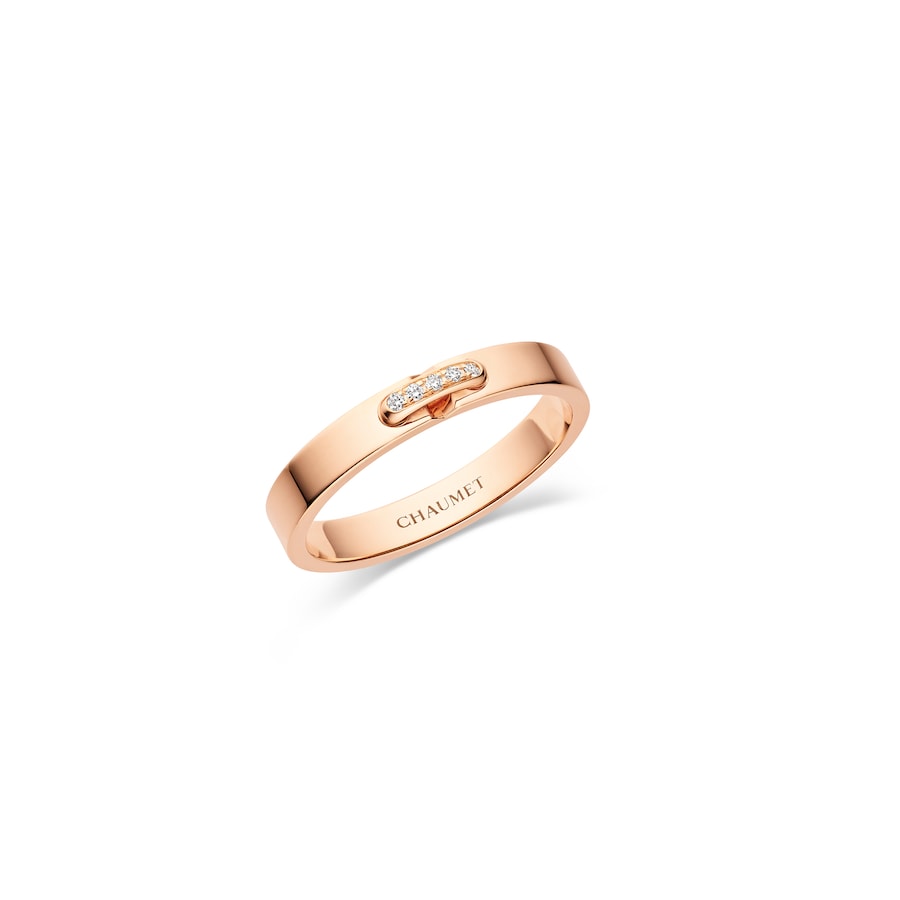 Liens Evidence - Ring - Rose Gold - W/Diamonds - 3mm
