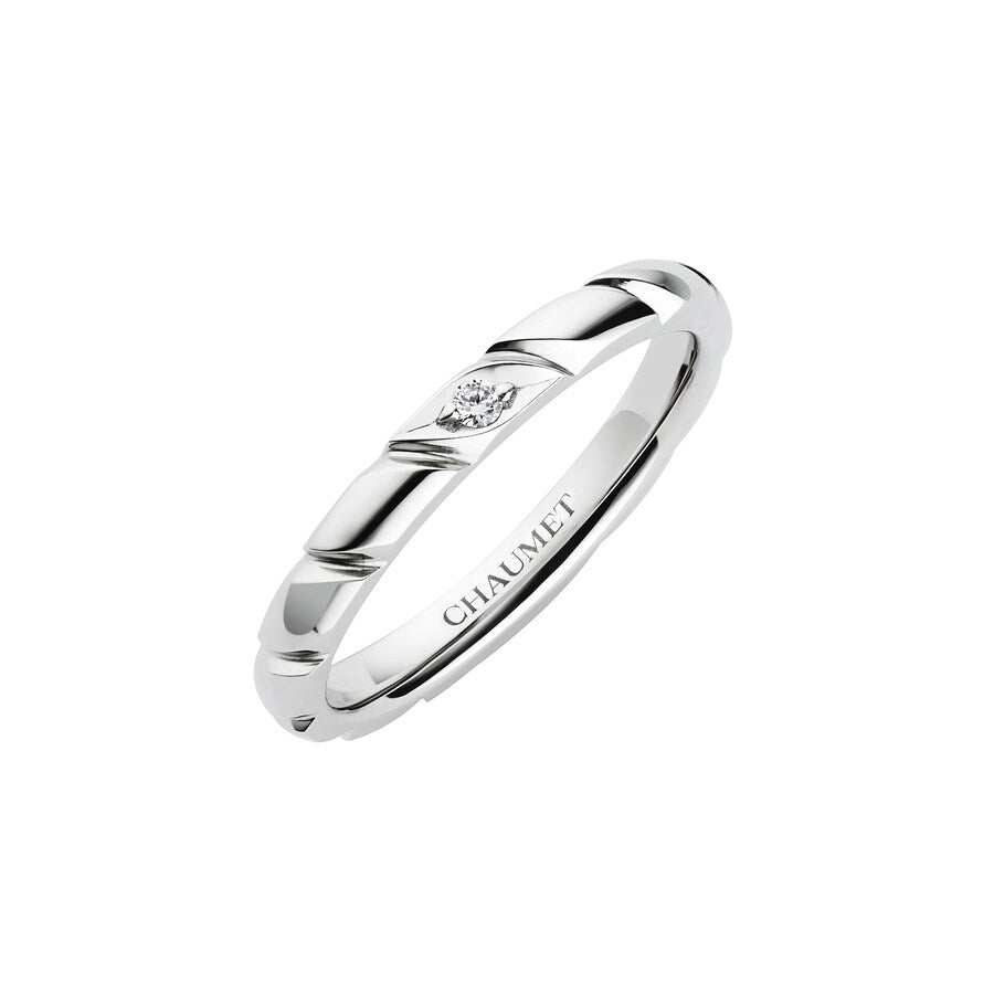 Torsade - Ring - Platinum - 1 Diamond - 2.5mm