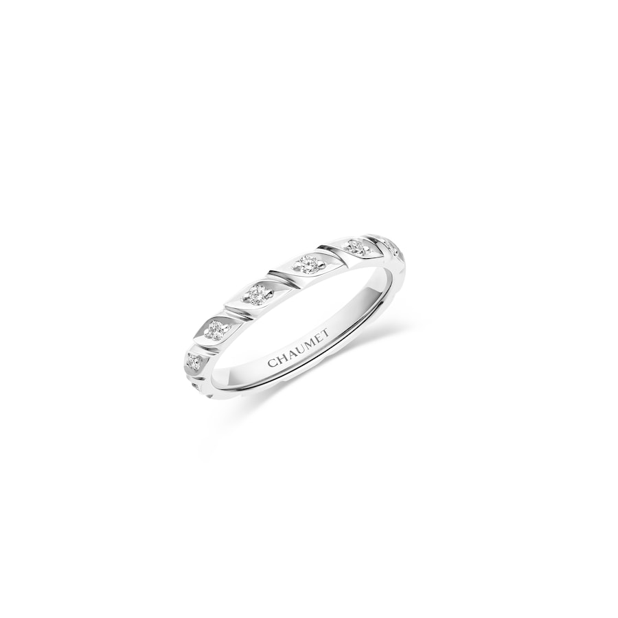 Torsade - Ring - Platinum - 8 Diamonds - 2.5mm