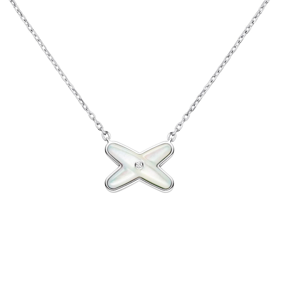 Jeux de Liens - Necklace - Mother of Pearl - White Gold