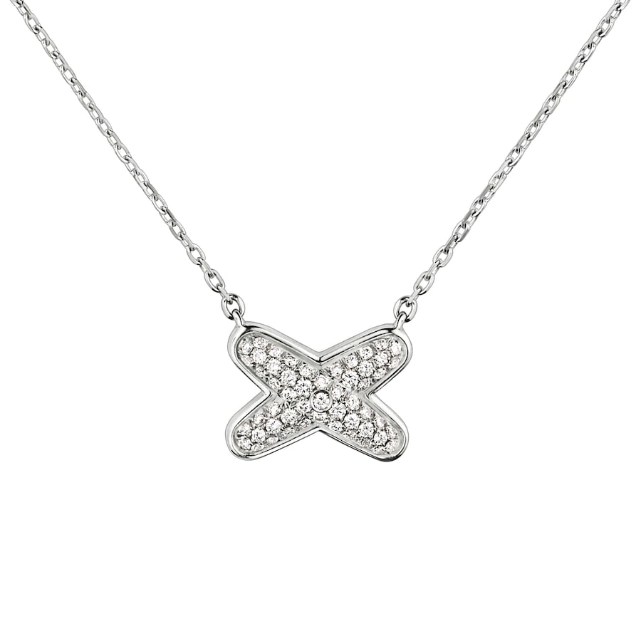 Jeux de Liens - Necklace - White Gold - Full Pave