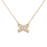 Jeux de Liens - Necklace - Rose Gold - Full Pave