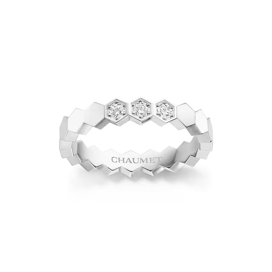 Bee de Chaumet - Ring - White Gold - 3 Diamonds - 3.5mm