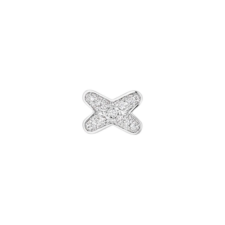 Jeux de Liens - Earring - White gold - Full Pave