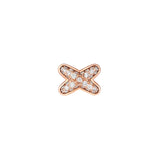 Jeux de Liens - Earring - Rose Gold - Full Pave