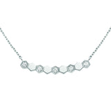 Bee de Chaumet - Necklace - White Gold - Semi Pave - Honeycomb