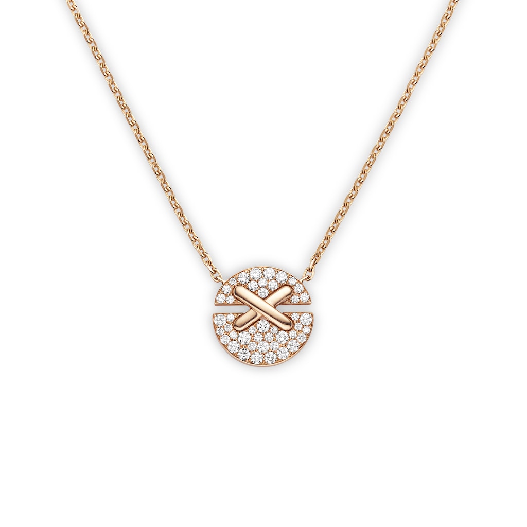 Jeux de Liens - Necklace - Harmony - Rose Gold - Full Pave