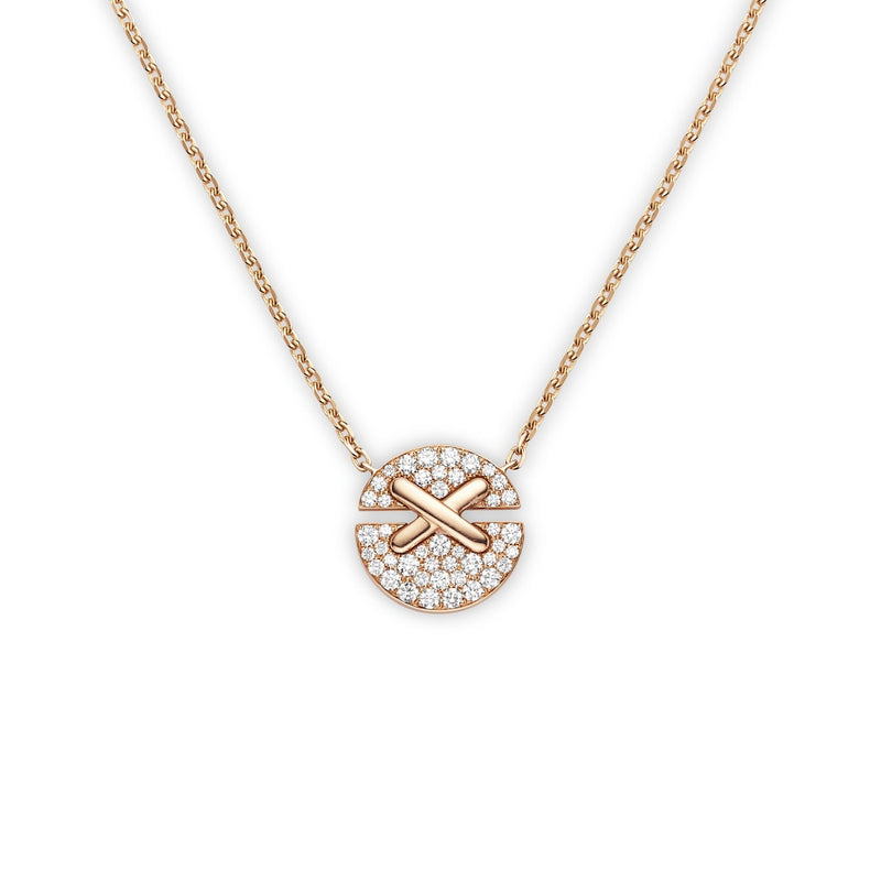 Jeux de Liens - Necklace - Harmony - Rose Gold - Full Pave
