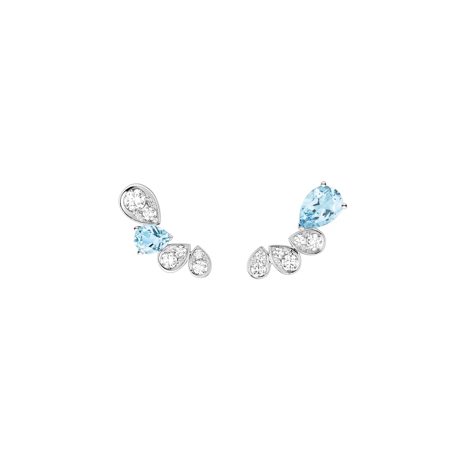 Josephine Rounde d'Aigrette - Earrings - Aquamarine & Dia