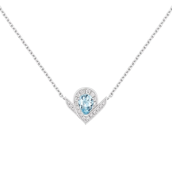 Josephine Aigrette - Necklace - Aquamarine