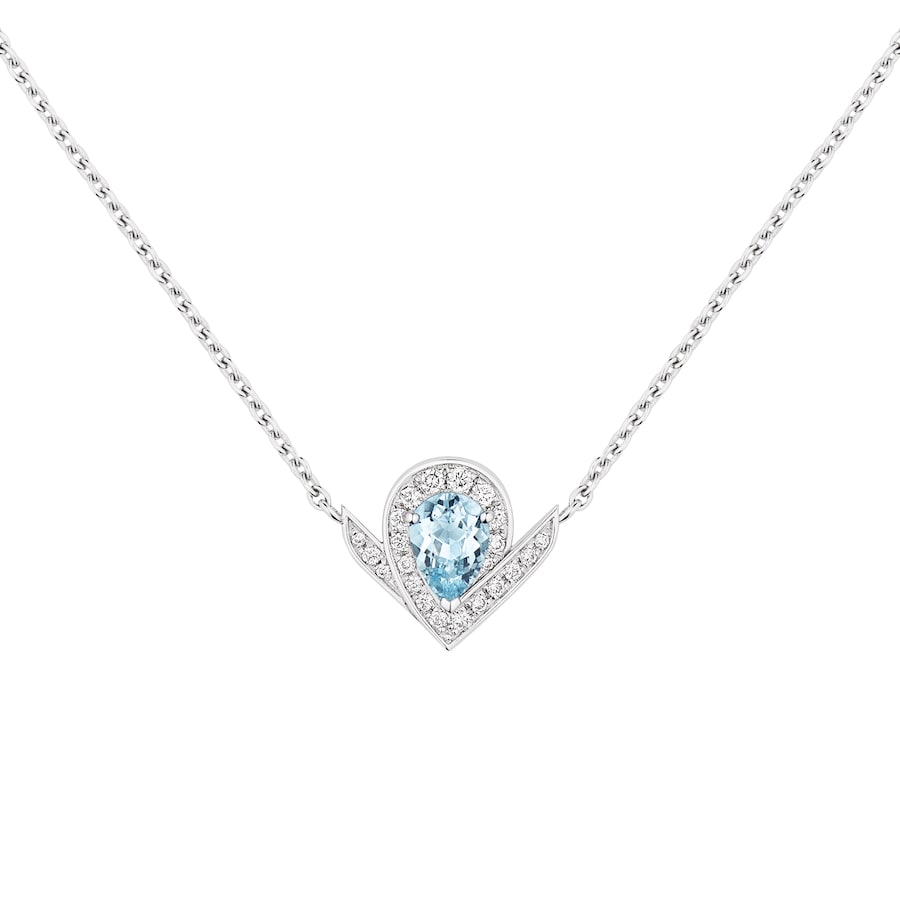 Josephine Aigrette - Necklace - Aquamarine