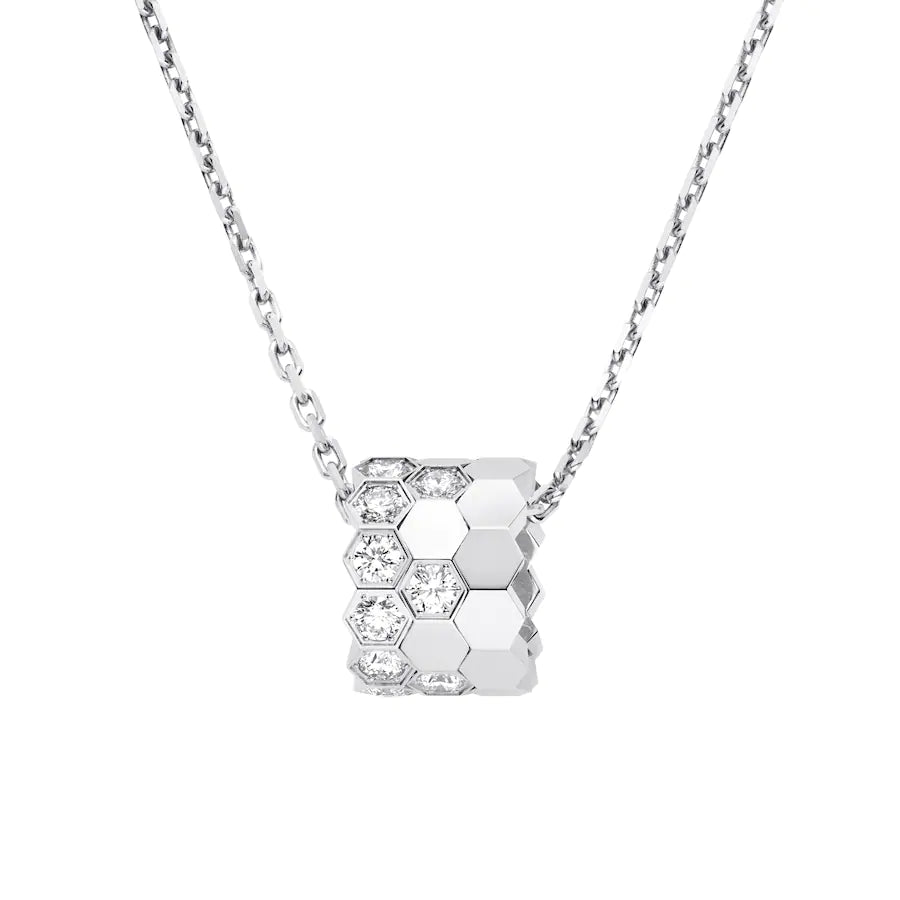 Bee de Chaumet - Necklace - White gold - Semi Pave - Medium