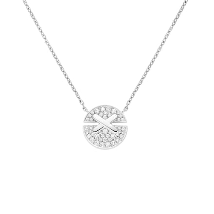 Jeux de liens - Necklace - Harmony - White Gold - Full Pave