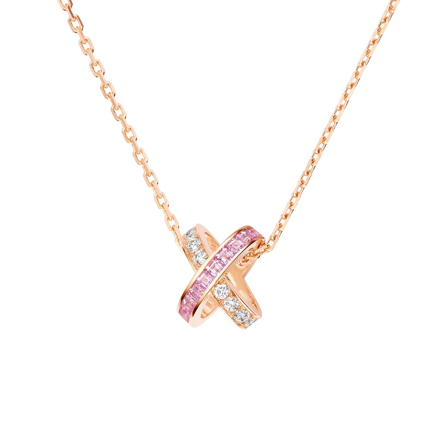 Jeux de Liens - Necklace - Pink Saphires - X
