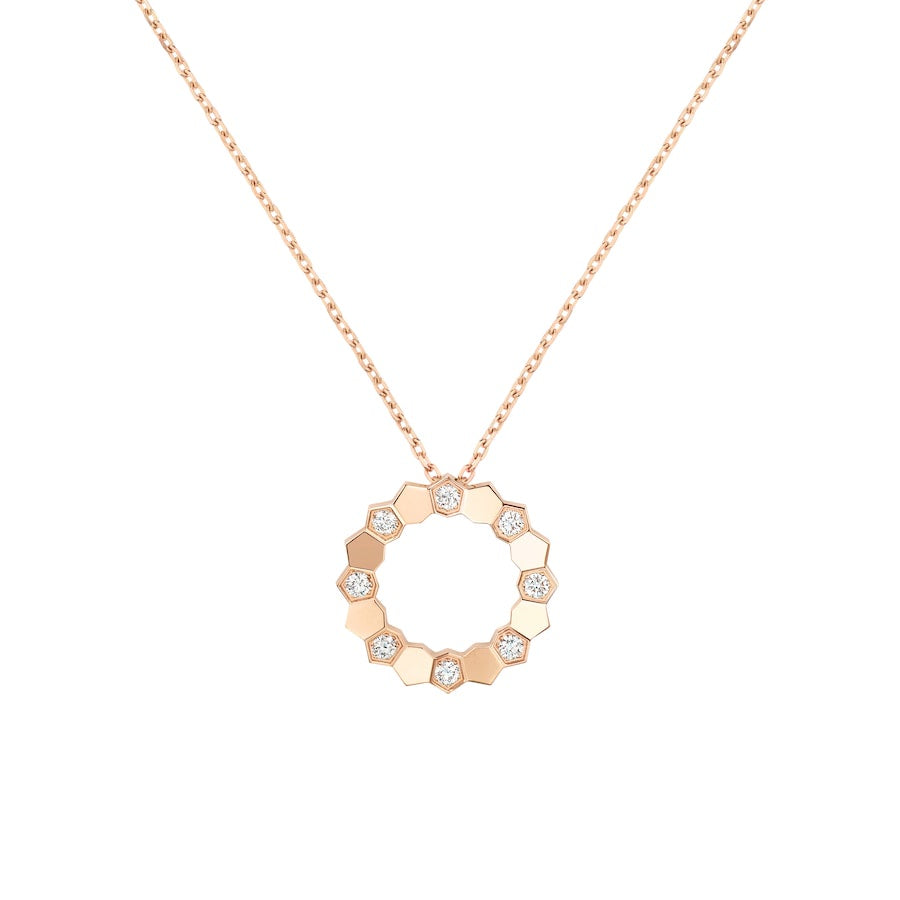 Bee de Chaumet - Pendant - Rose gold - Semi pave - S