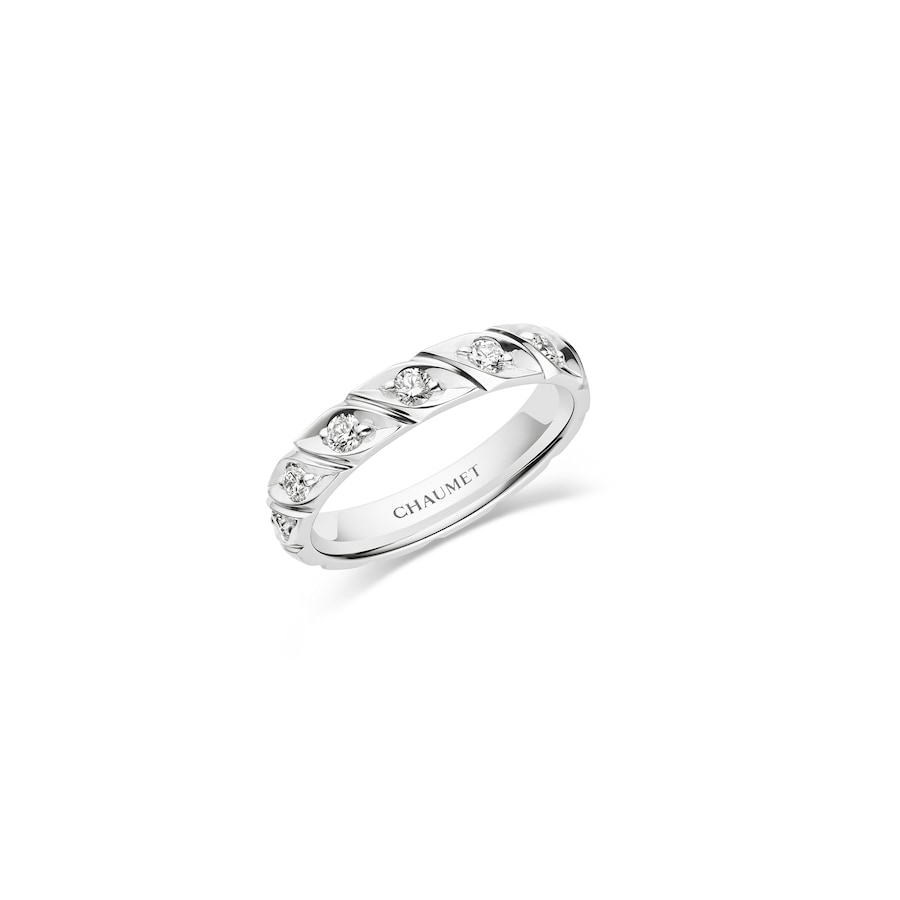Torsade - Ring - Platinum - 7 Diamonds - 3.5mm