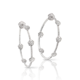 Figlia Dei Fiori Hoops - White Gold