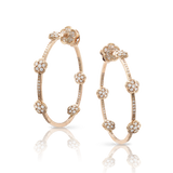 Figlia Dei Fiori Hoops -  Rose Gold