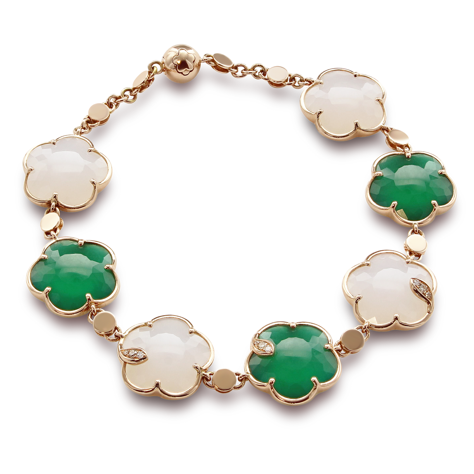 Pasquale Bruni - Petit Joli - Green & White Agate -NZ