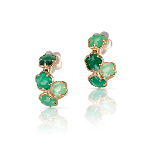 Figlia dei Fiori Earrings - Green - Hoop