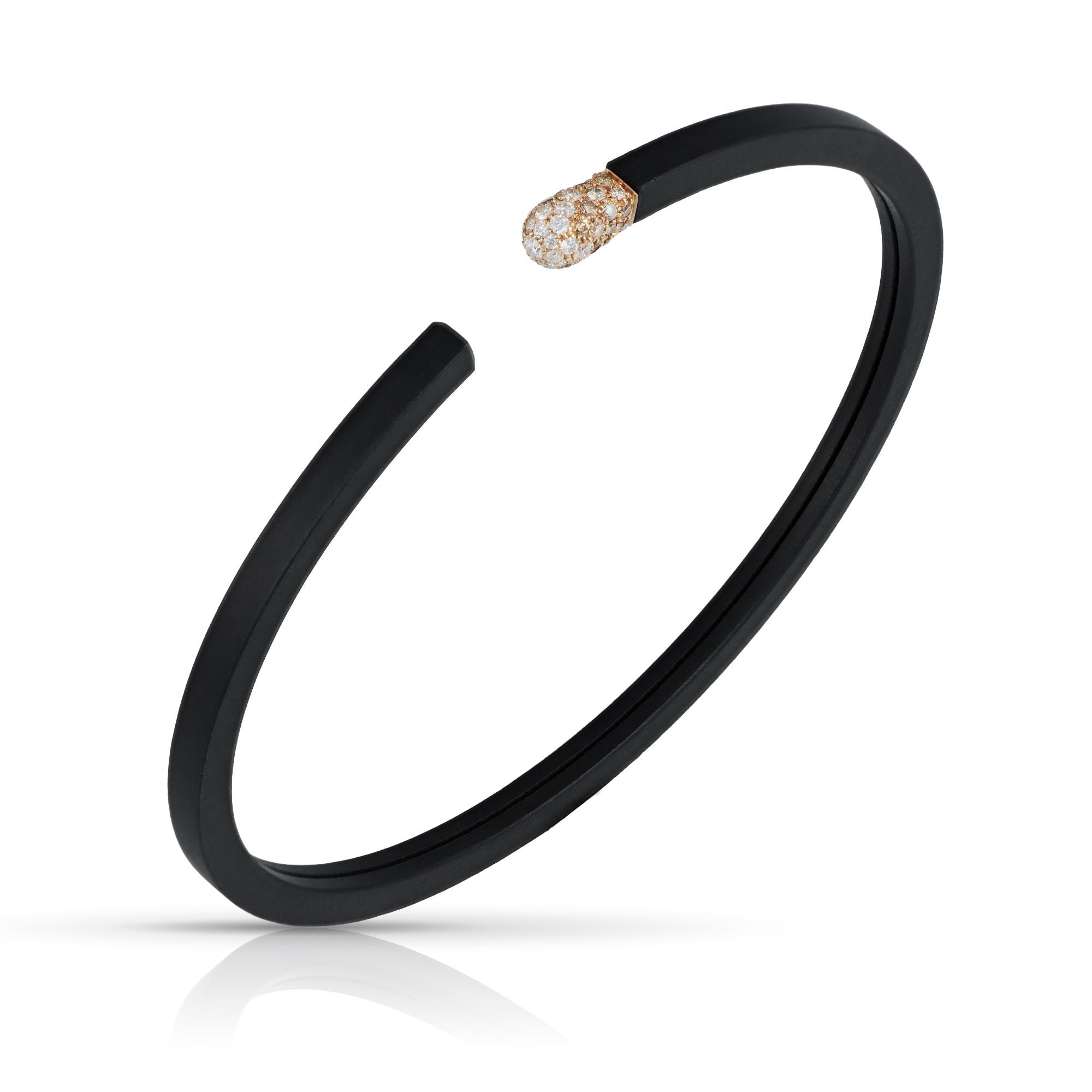 Accendimi - Bracelet - Titanium - Champagne Diamonds - 2.8mm