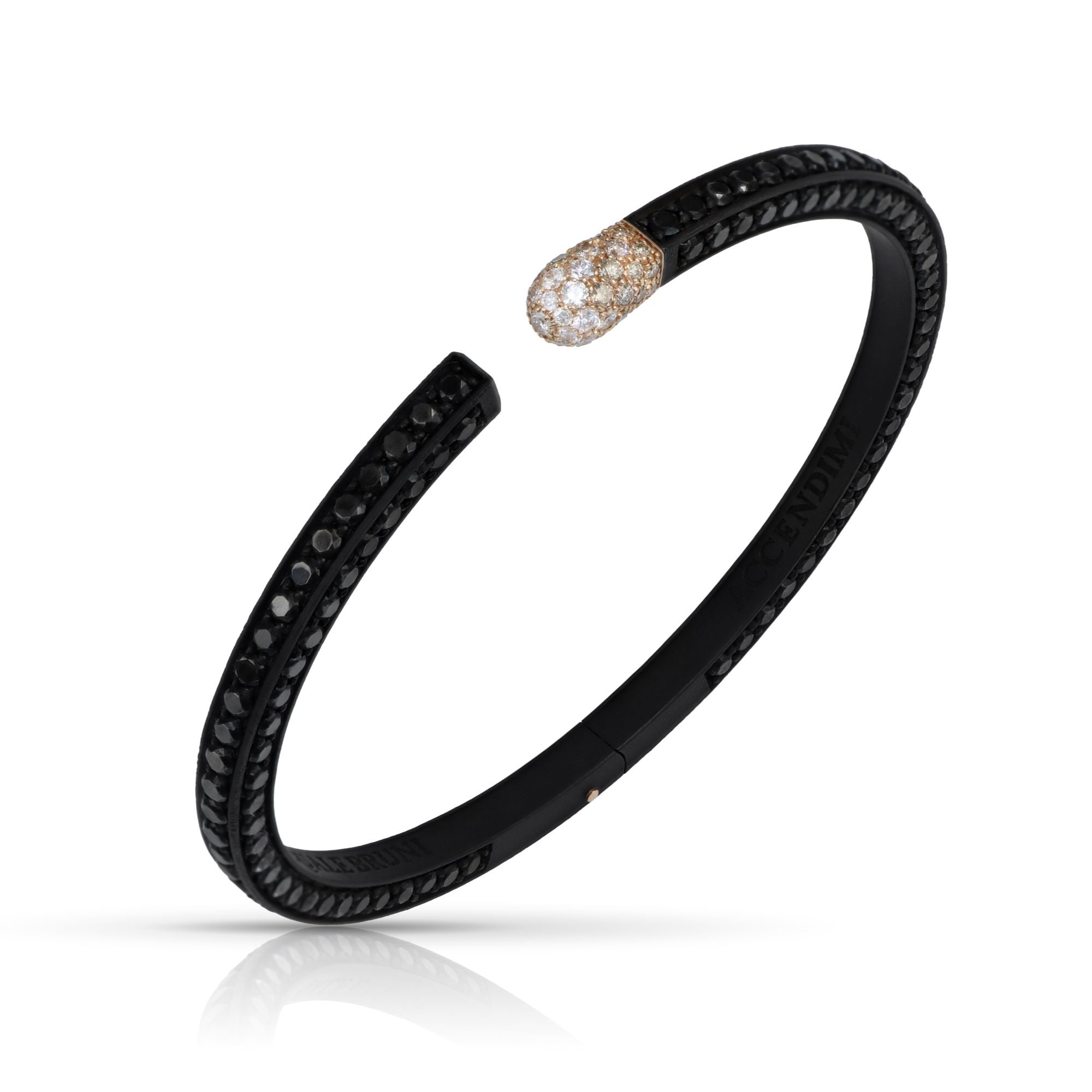 Accendimi - Bracelet - Titanium - Black Diamonds - 3.5mm
