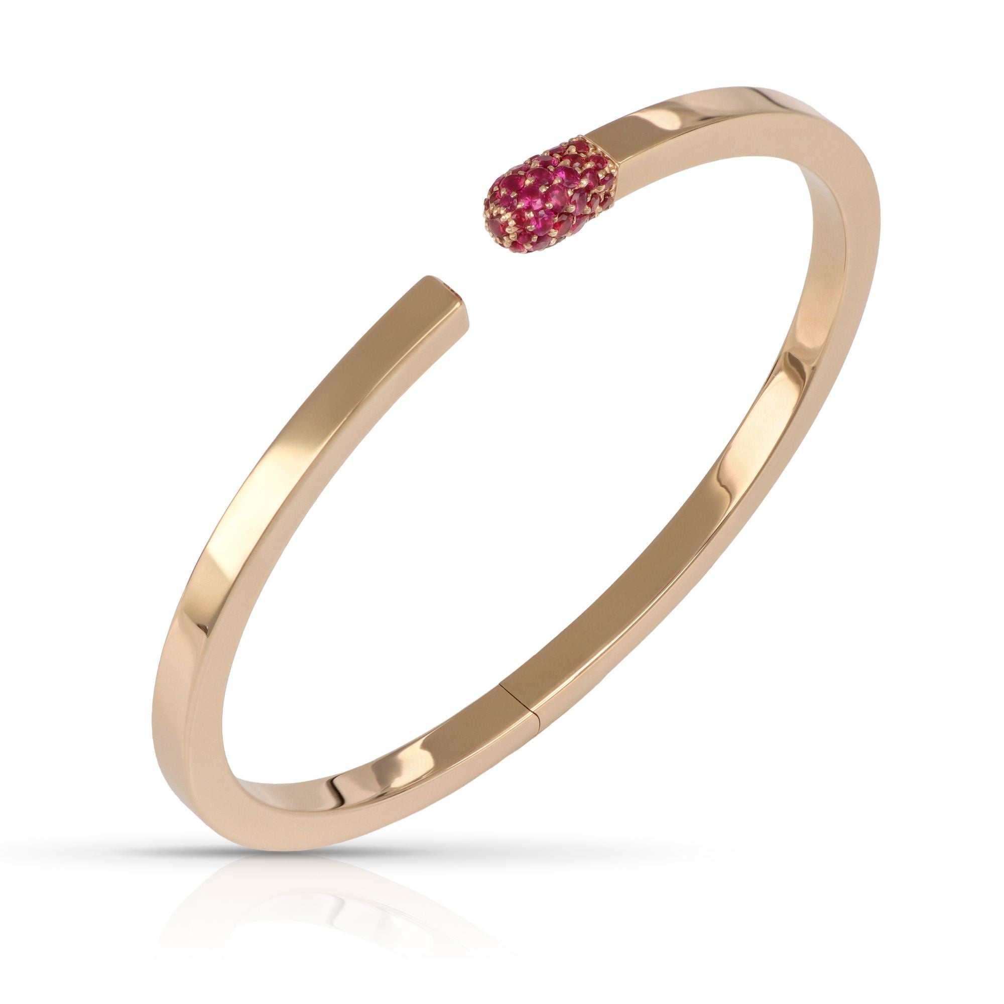 Accendimi - Bracelet - Rose Gold - Rubies - 3.5mm