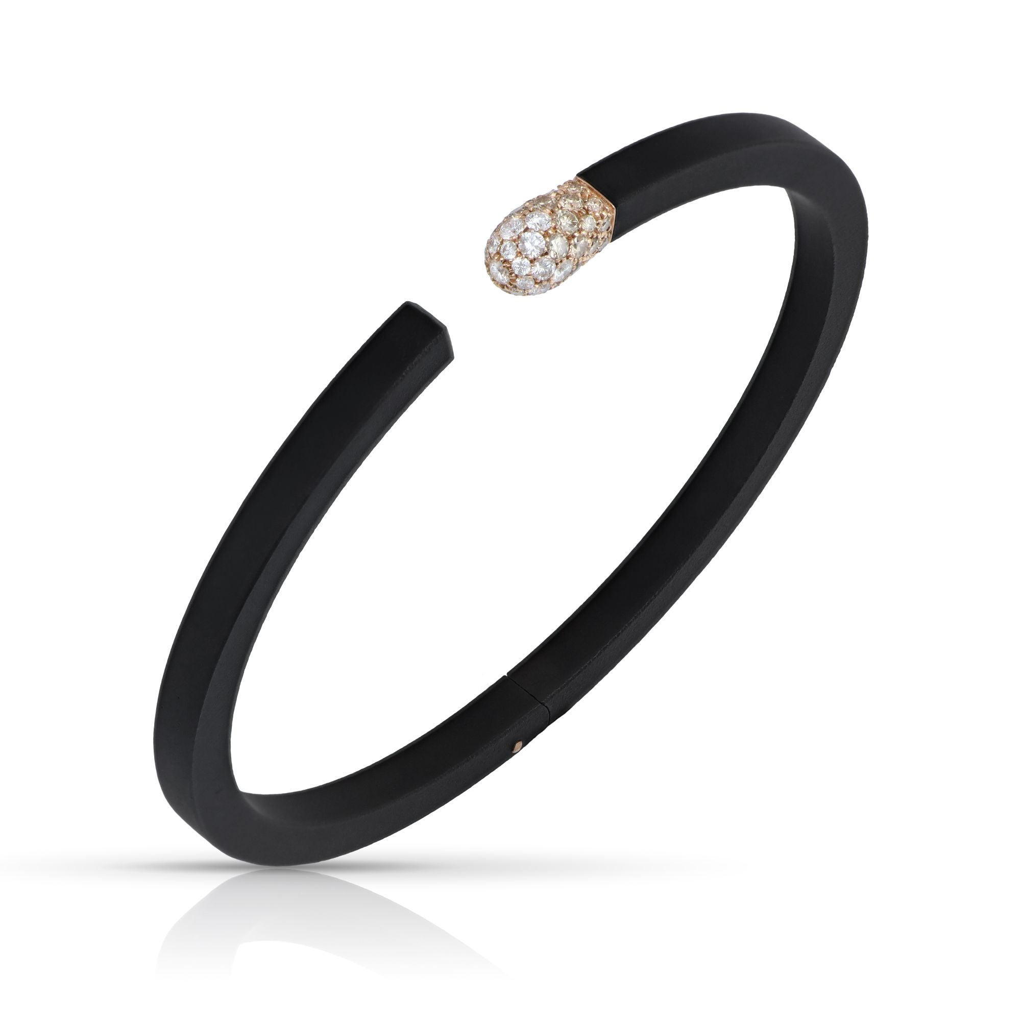 Accendimi - Bracelet - Titanium - Champagne Diamonds -3.5mm