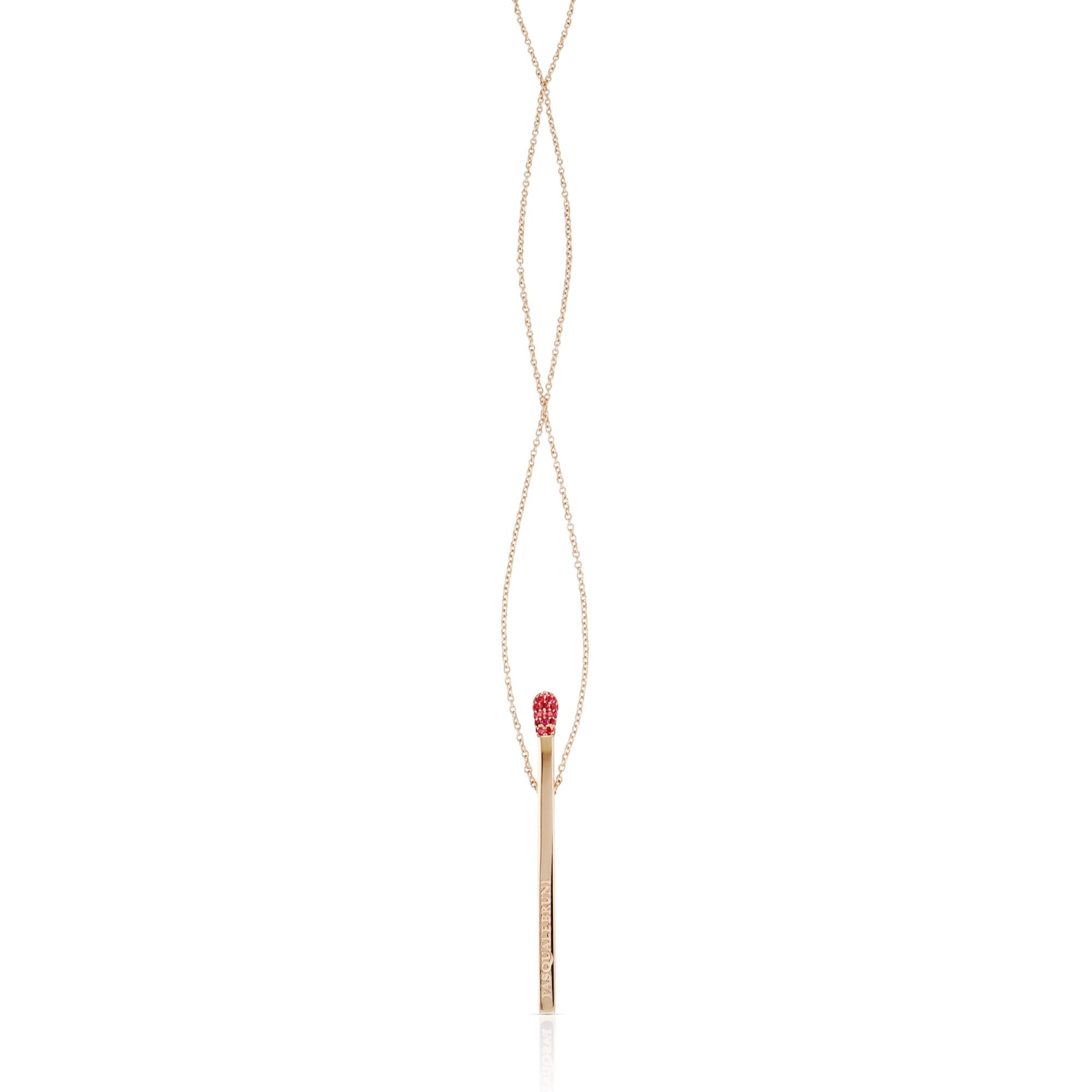 Accendimi - Necklace - Rose Gold - Rubies