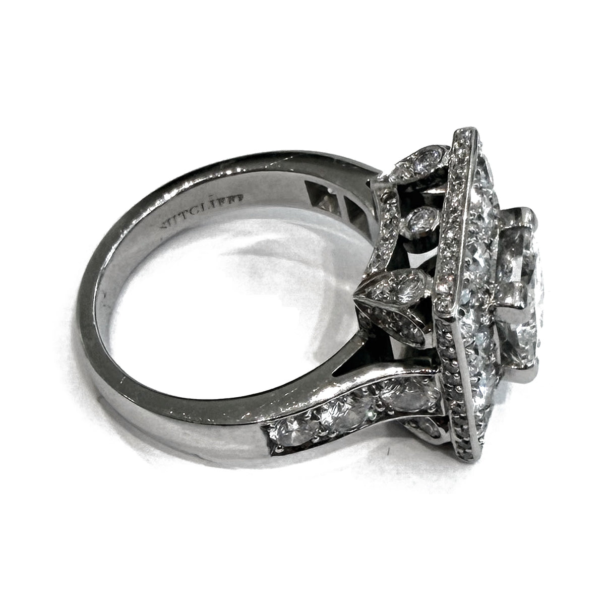 Sutcliffe Princess Cut Diamond Cluster Ring