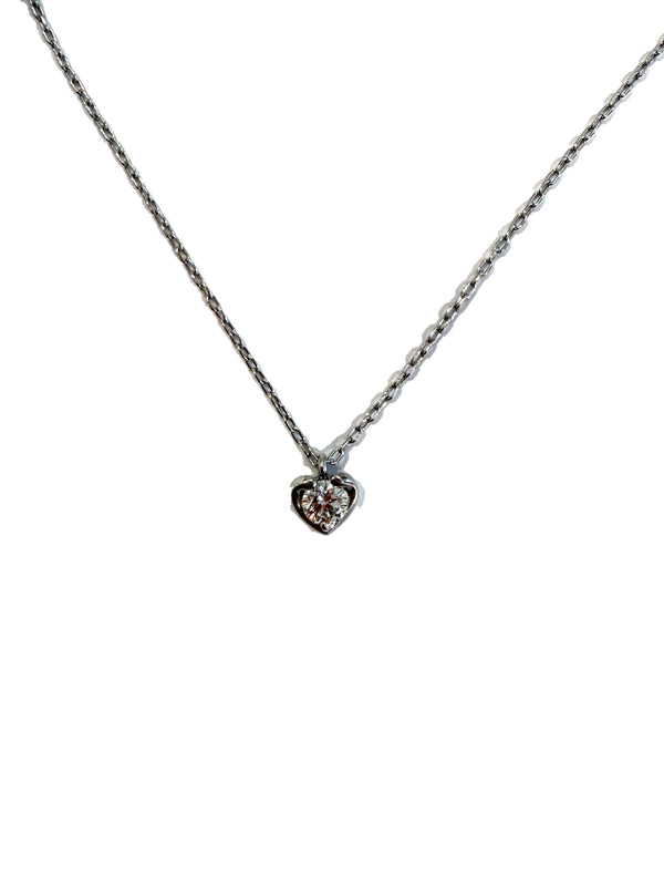 Heart Pendant Necklace 0.12ct