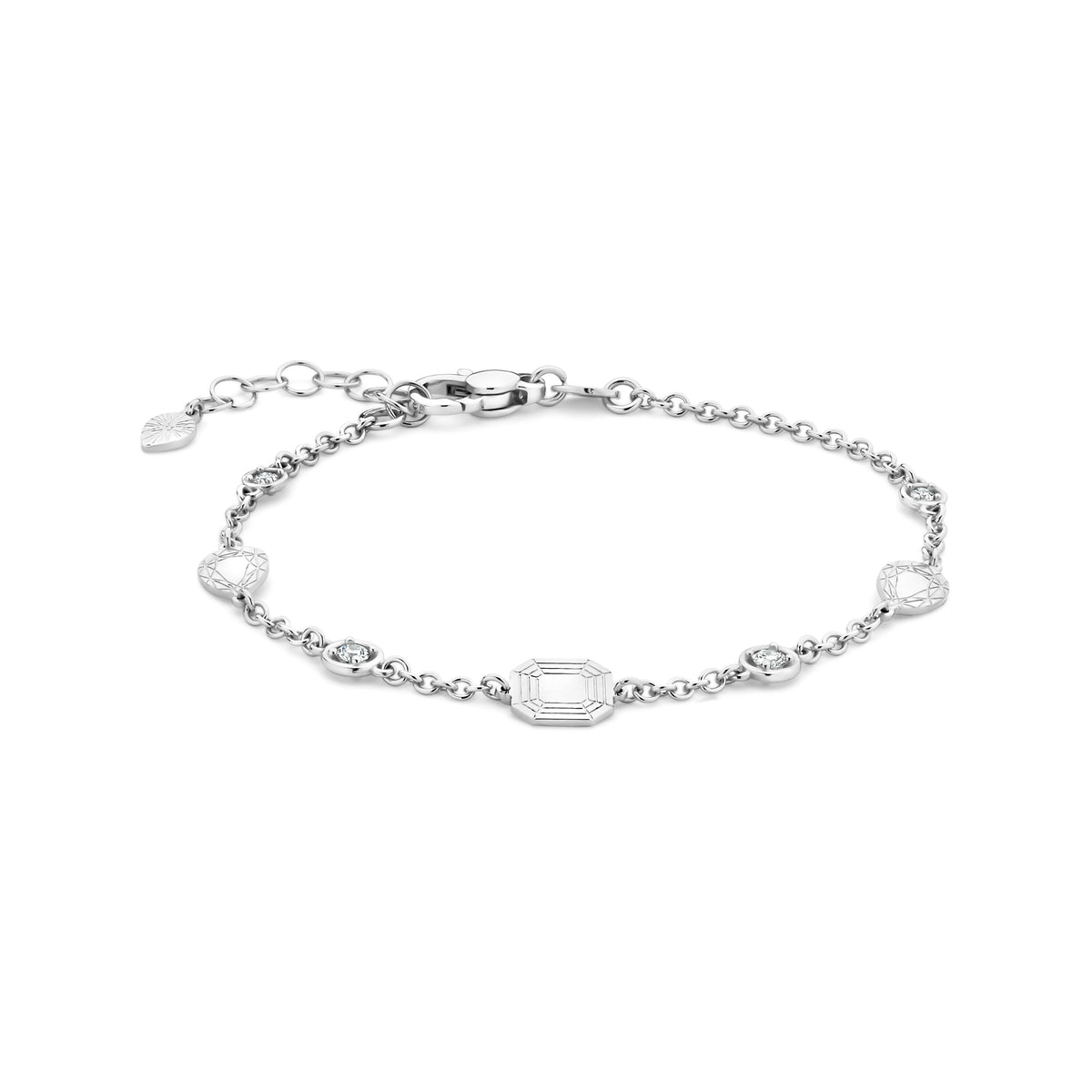 Shapes of Love Bracelet WG 0.15ct RAC-PS