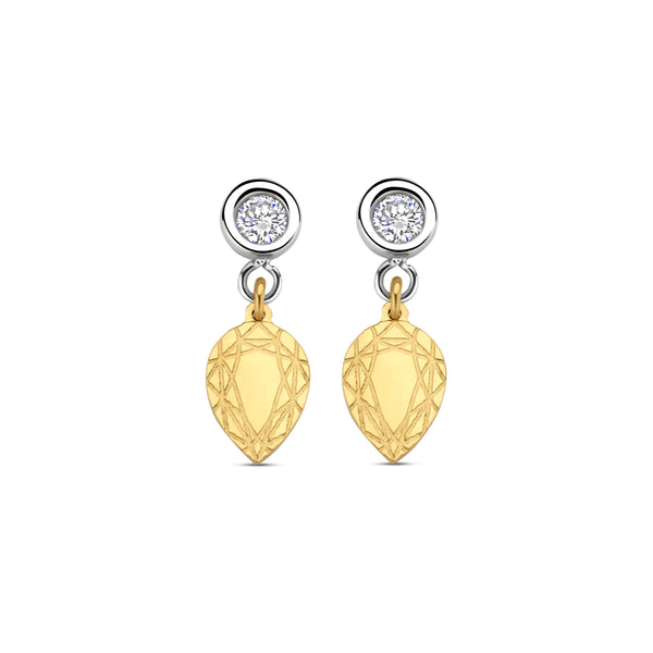 Shapes of Love - Earrings - Yellow Gold 0.1ct - PS