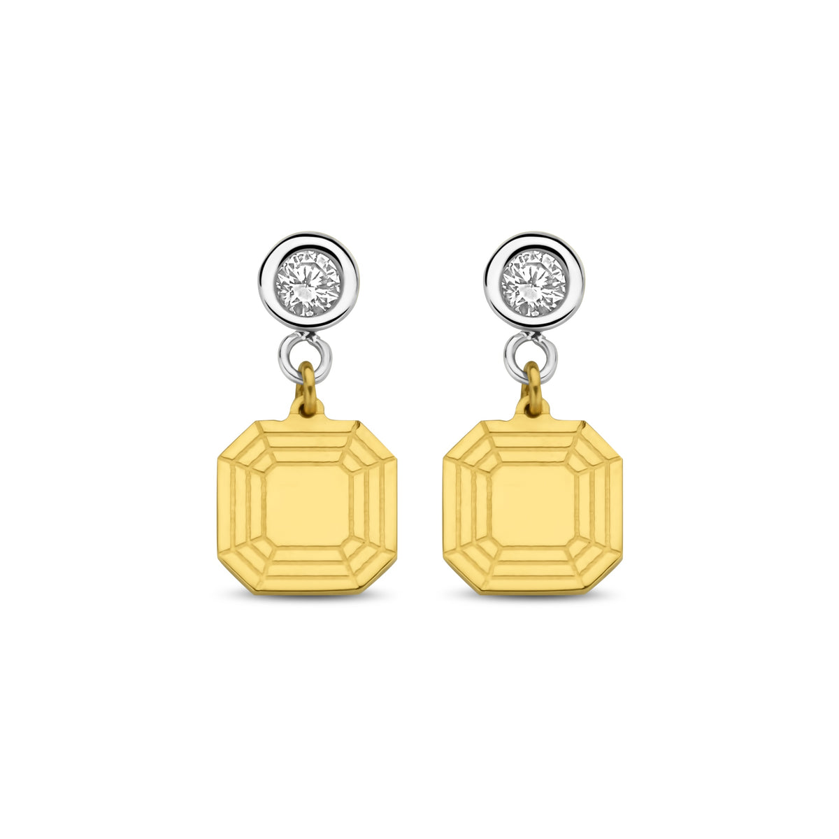 Shapes of Love - Earrings - Yellow Gold 0.12ct - RAC