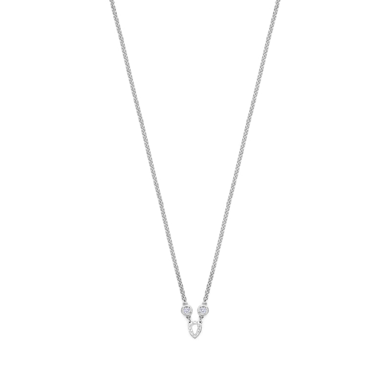 Shapes of Love Necklace WG 0.1ct PS