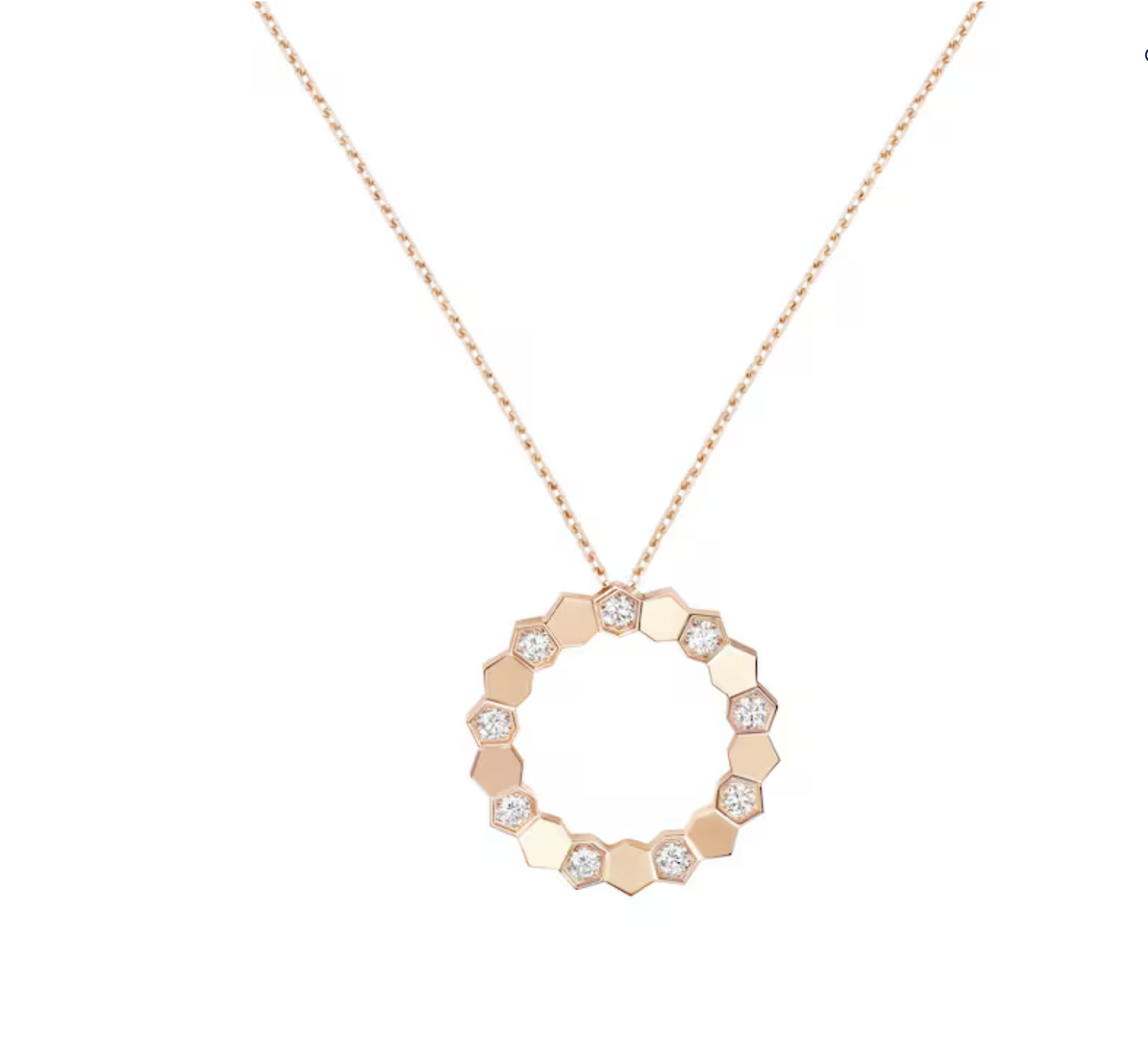 Bee de Chaumet- Pendant - Rose Gold- Semi Pave - M