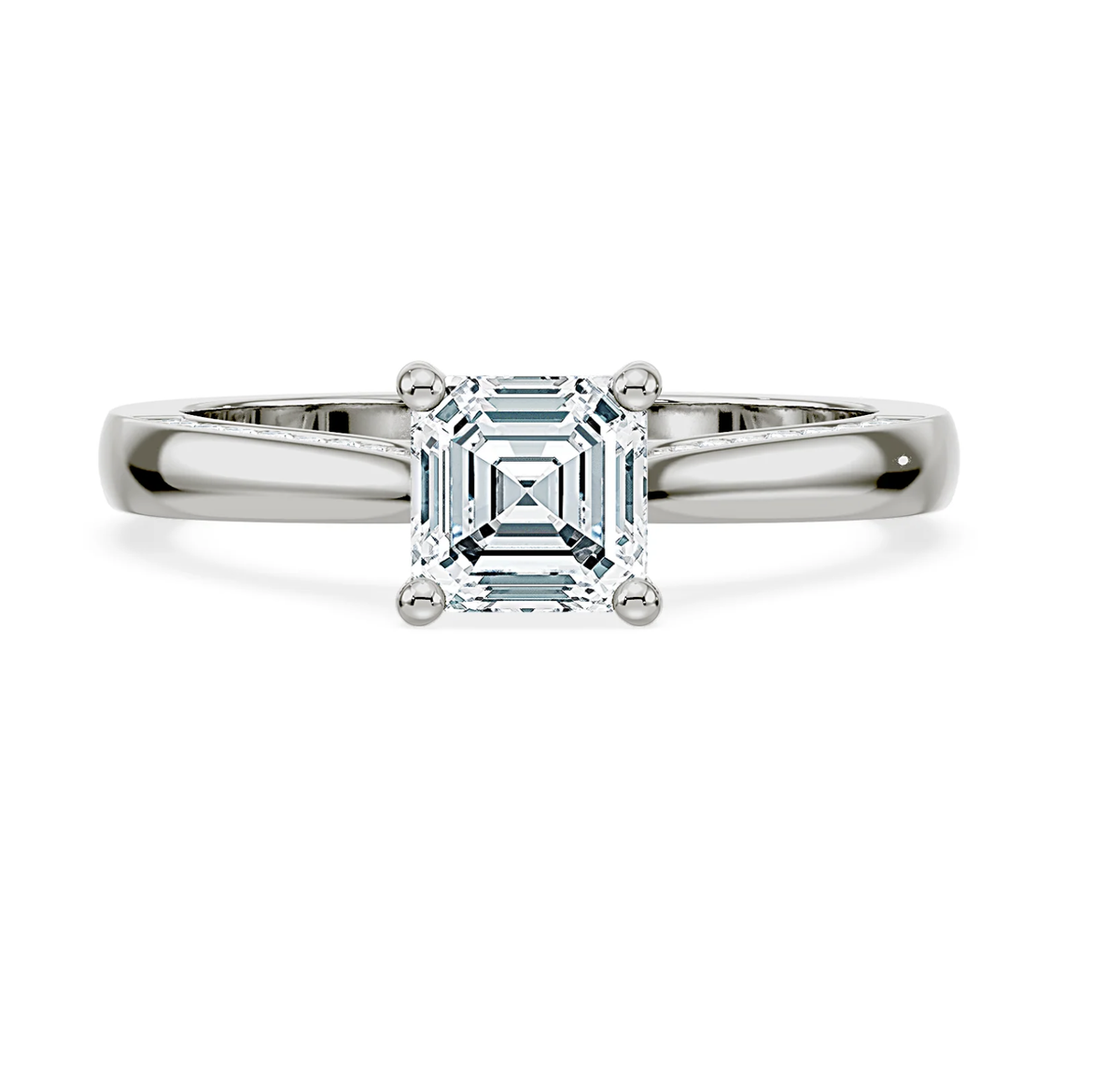 Royal Asscher - Lucie Solitaire - Asscher Cut 1.03ct - White Gold